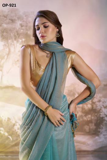 LAXMINAM OP-921 DESIGNER TWILL NET SAREE WHOLESALER IN INDIA